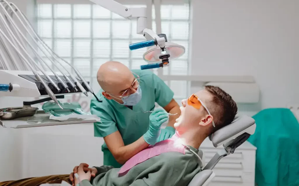Orthodontist Doing a Procedure